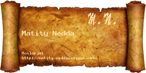 Matity Nedda névjegykártya
